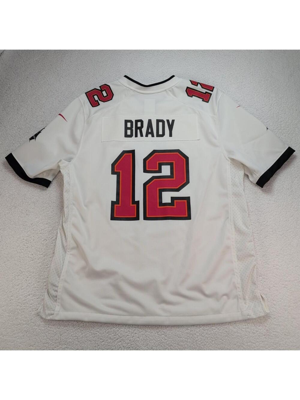 Nike on Field Tom Brady Tampa Bay Buccaneers #12 Jersey Men's Large NFL White